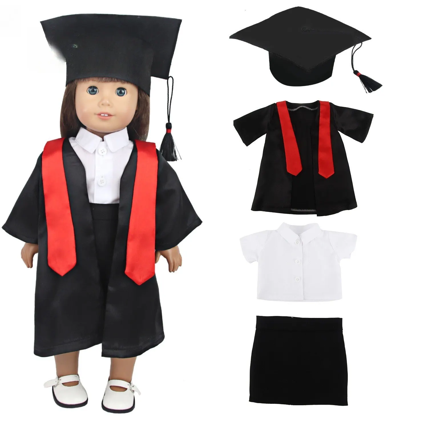 

18-дюймовая кукольная одежда, докторская кепка, униформа выпускного студента