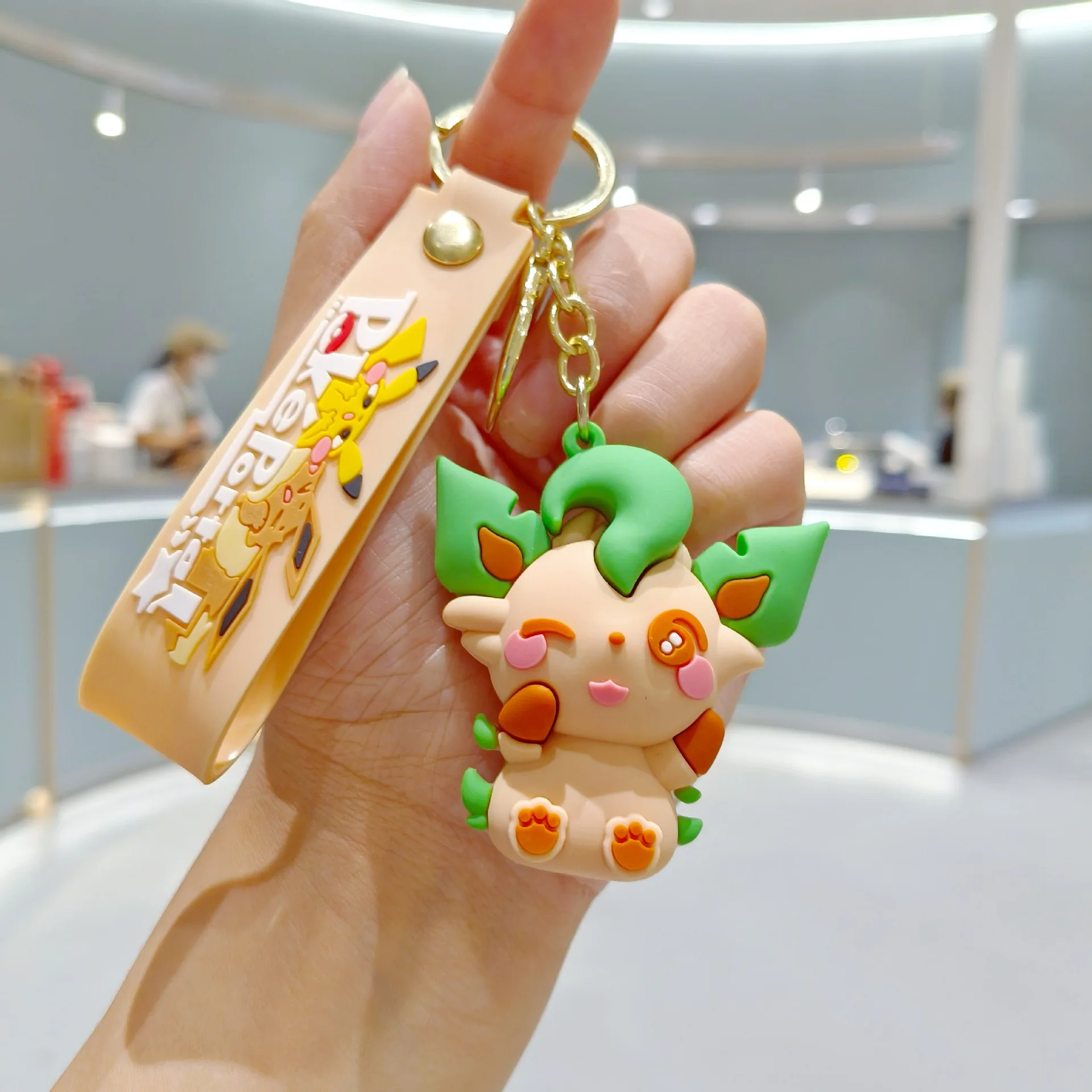 سلسلة مفاتيح كرتونية لطيفة على شكل بوكيمون، سلسلة مفاتيح بوكيمون المدرسية وسلسلة مفاتيح السيارة، هدية صغيرة، سلسلة مفاتيح PVC هدية ساحرة #4