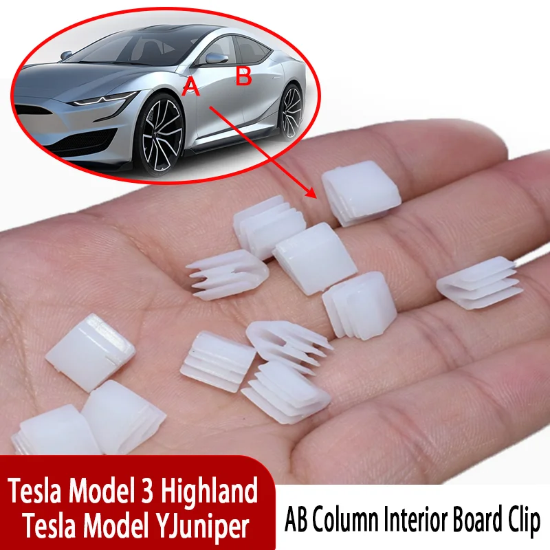 For Tesla Model 3 Highland Model Y Juniper 2025 2026 Door Center Console Navigation Panel Door Sill Trim Fixed Plastic Clip