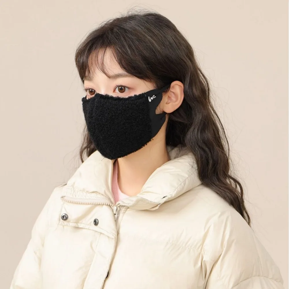 Rolled Velvet Women Winter Warm Mask Warmth Tools Windproof Thickened 3D Three-dimensional Mask Soft Adjustable