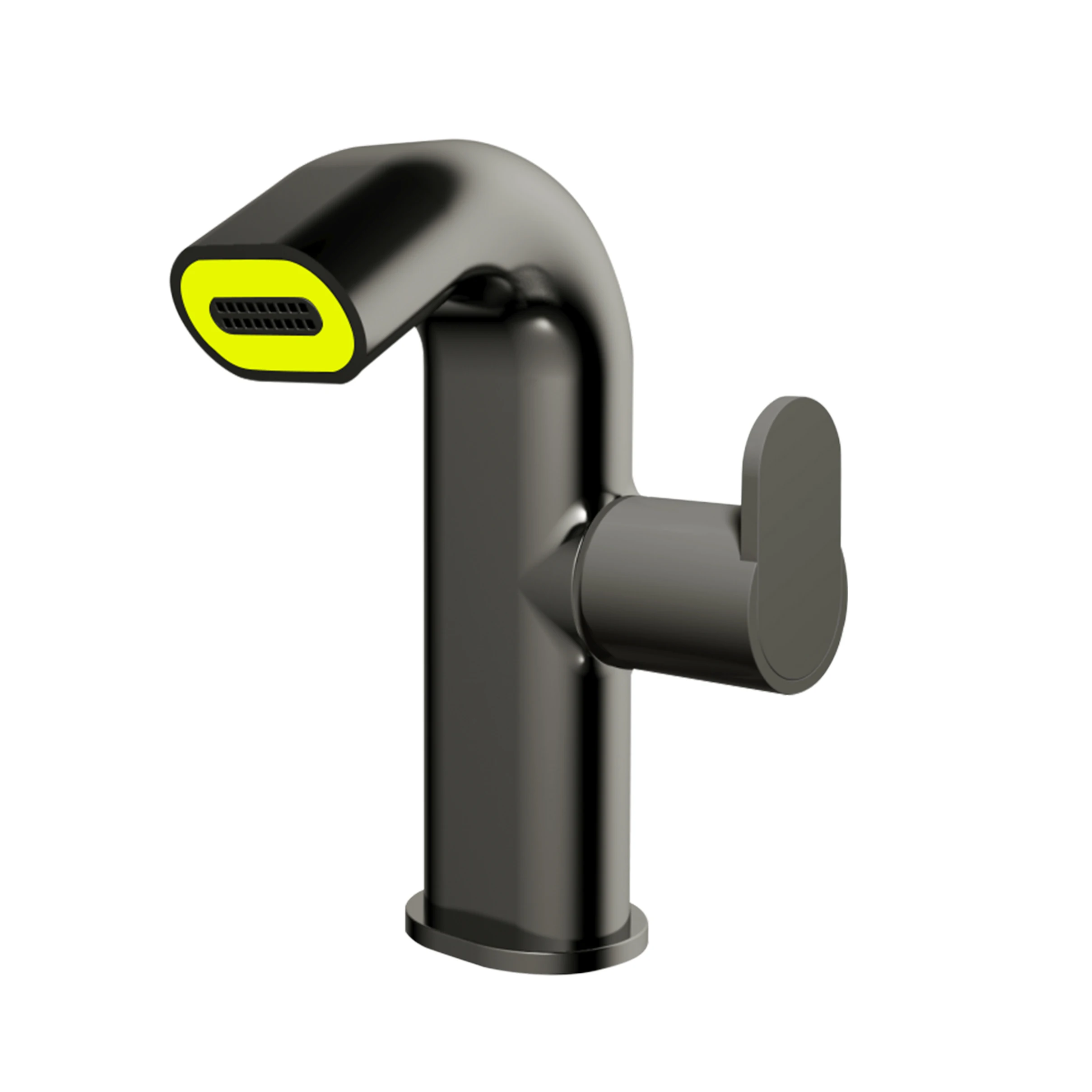 

Роскошные фабричные смесители для ванной комнаты CUPC с одной ручкой, латунный смеситель для раковины, серый пистолет