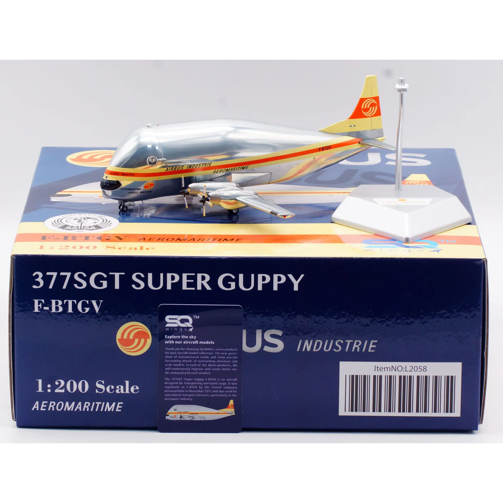 

L2058 Alloy Collectible Plane Gift SQ Wings 1:200 L2058 Airbus Aero-Spacelines 377SGT Super Guppy Diecast Aircraft Model F-BTGV