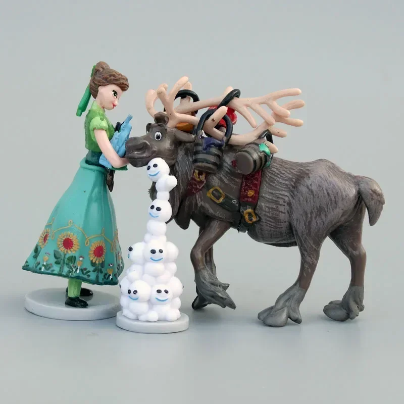 6 stücke/ein Set Frozen2 Elsa Olaf Modell Anna Puppen Action figuren Kuchen Dekoration Schnee wittchen und sieben oder sieben Zwerge Cheshire Cat