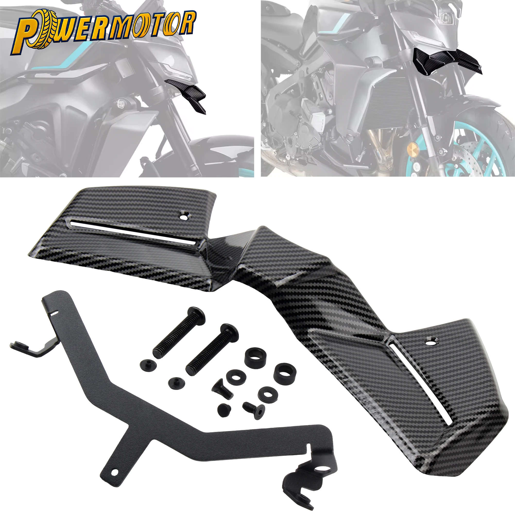 

Motorcycle Downforce Naked Front Spoiler Wing Kit Aerodynamic Front Fairing Deflector For Yamaha MT-09 MT09 SP Y-AMT 2024-2026