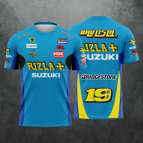 Gresini Racing / Rizla Suzuki シャツ 他3枚セット Suzuki men tee shirt-AliExpress