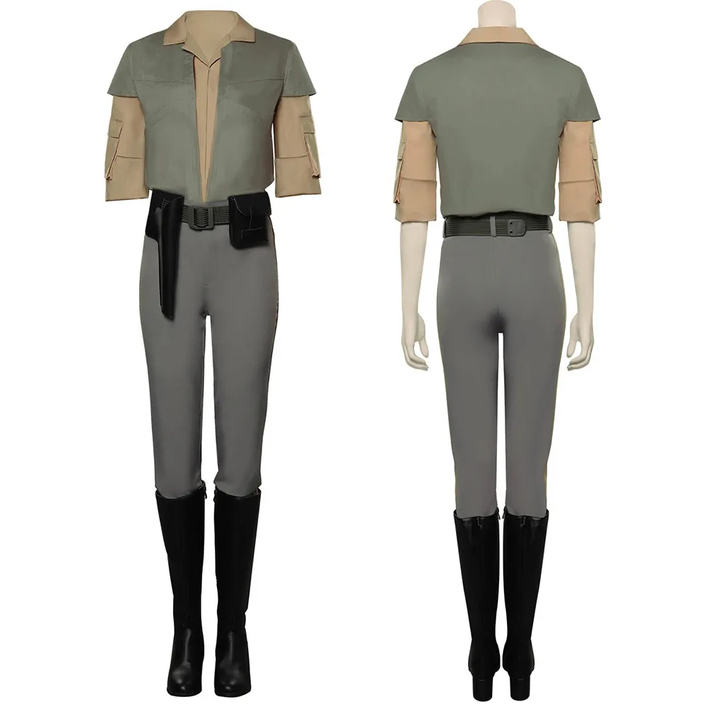 Leia Organa Cosplay Feminina, Conjuntos Completos, Uniforme, Tops, Calças, Fatos, Roupa Halloween, Carnaval, Roupas de Festa, Representação, Adulto