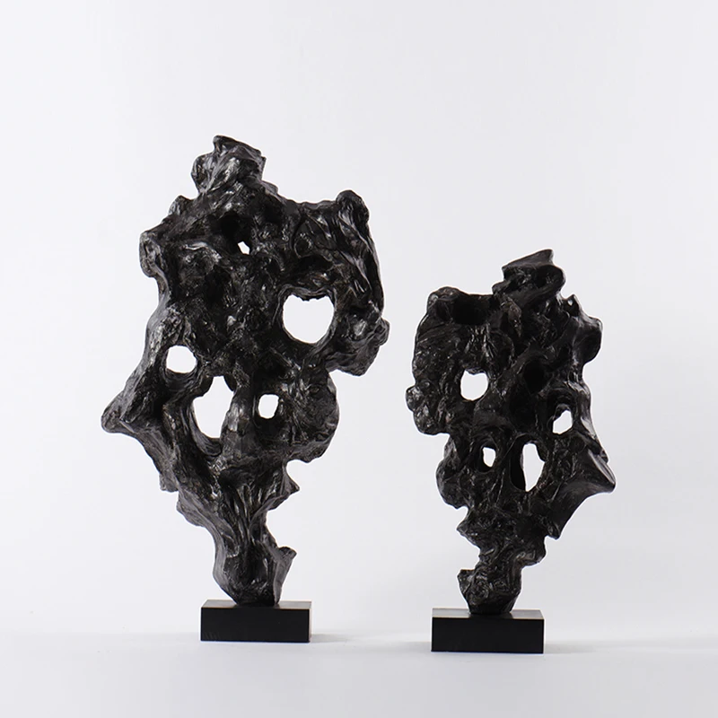Abstract Stone Taihu Lake Stone Sculpture Home Decoration Luxury Living Room Decoration Abstract Statue Stone Ornament Modern Ar