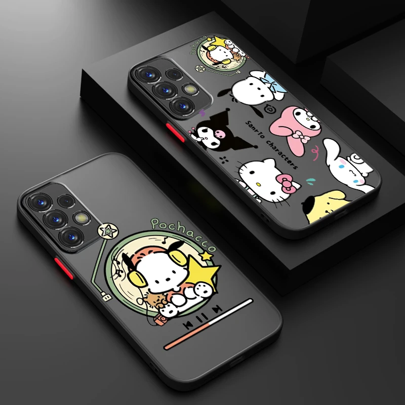 Cute Pacha Dog Sanrio Cartoon Frosted Translucent For Samsung Note 20 A35 A03 A54 A31 A22 A34 A14 A24 A04 A55 5G Cover