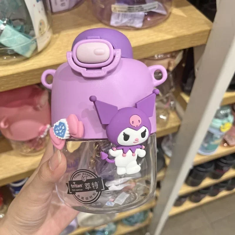 Miniso Sanrio Cocoa Space Cup 550ml Laurel Dog Melody Kulomi Sippy Cup