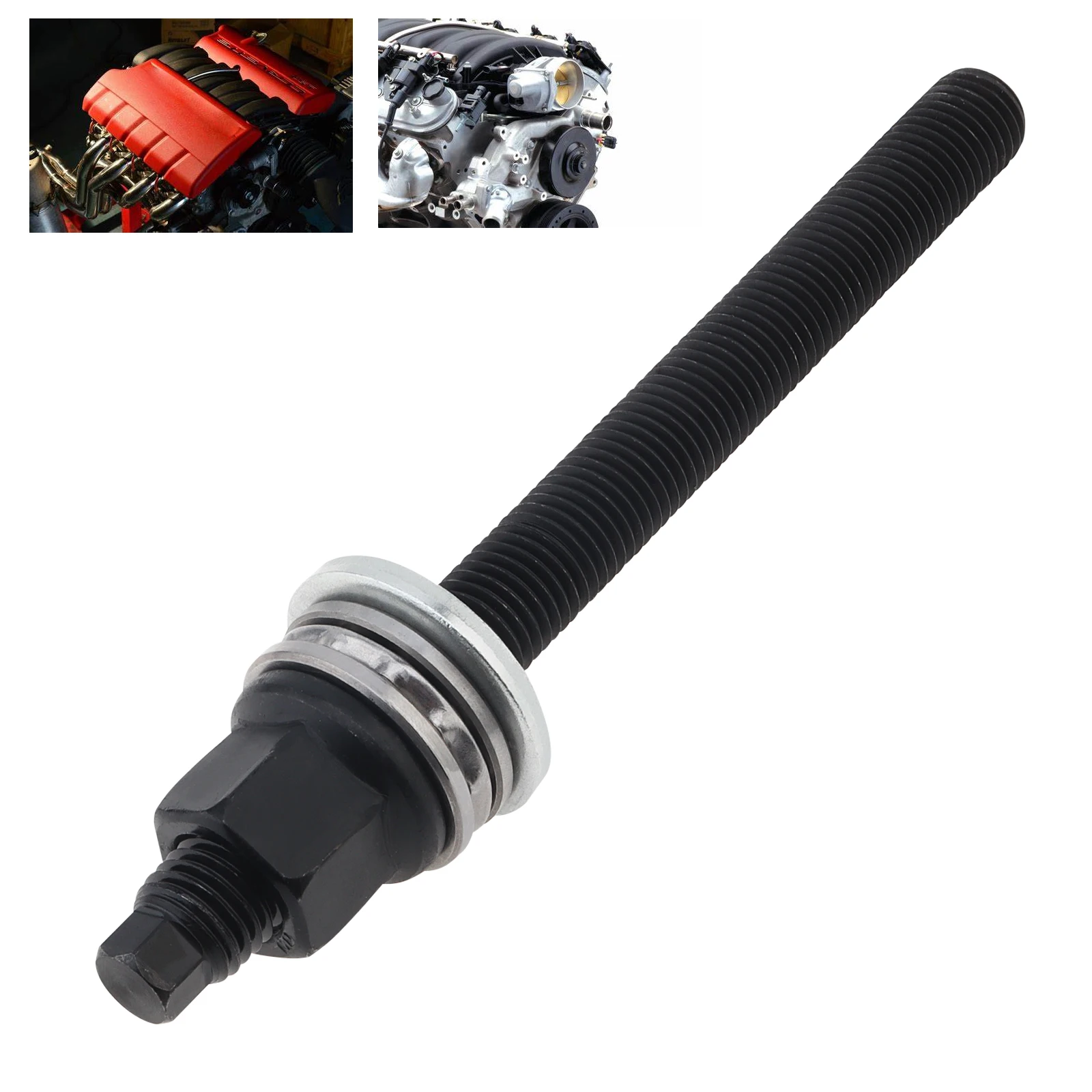 

551141 Alloy Steel Harmonic Balancer Install Tool Fit for GM LS LT 1997-2023 Gen 3 4 5 Engines Black Crank Pulley