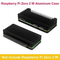 Raspberry Pi Zero 2 W Aluminum Case Alloy Metal Shell With GPIO Header Black Passive Cooling Enclosure for Raspberry Pi Zero 2 W