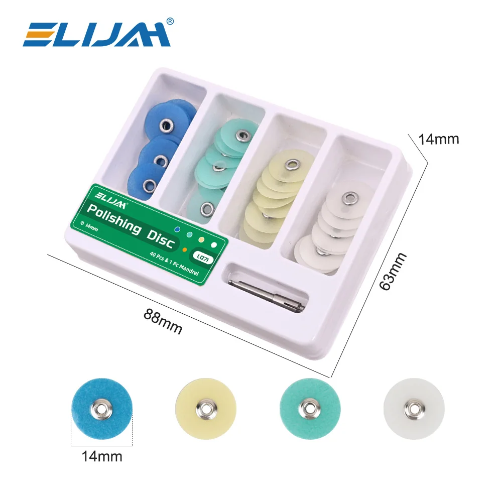 ELIJAH 80 шт./кор. композитные полировальные диски для низкоскоростного наконечника, стоматологические расходные материалы, высокоточные инструменты для отбеливания зубов