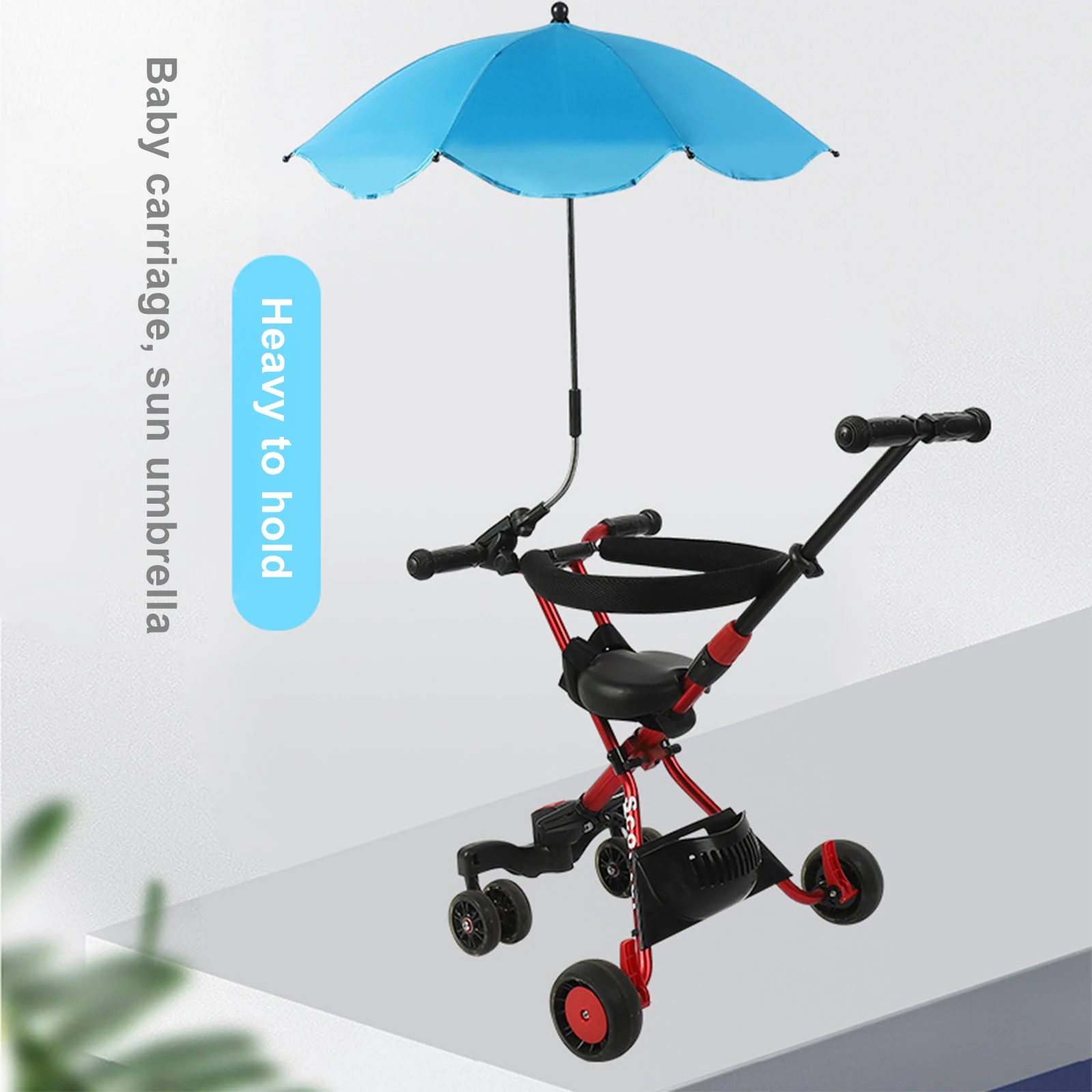 UV Protection Sunscree Baby Umbrella Portable Universal Rainproof For Patio Chair Beach Chairs Wheelchairs Carts