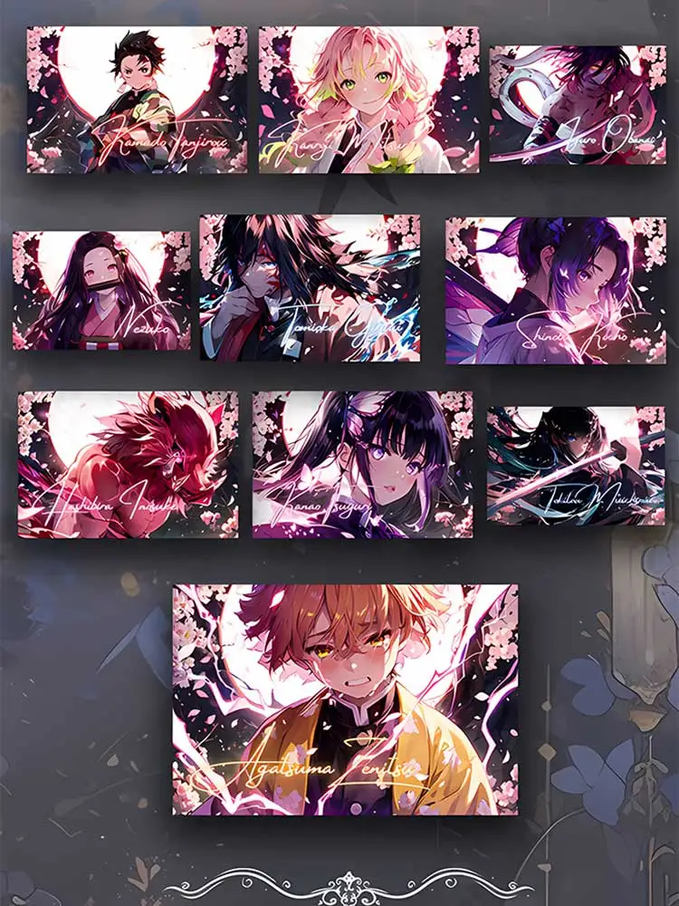 ใหม่ซีเทิง นักฆ่าปีศาจ A5 บอร์ดอะคริลิคทั้งหมดนักฆ่าปีศาจการ์ดทันจิโร่ คามาโดะ เนซึโกะคอลเลกชันตัวละครการ์ดอะนิเมะของขวัญ
