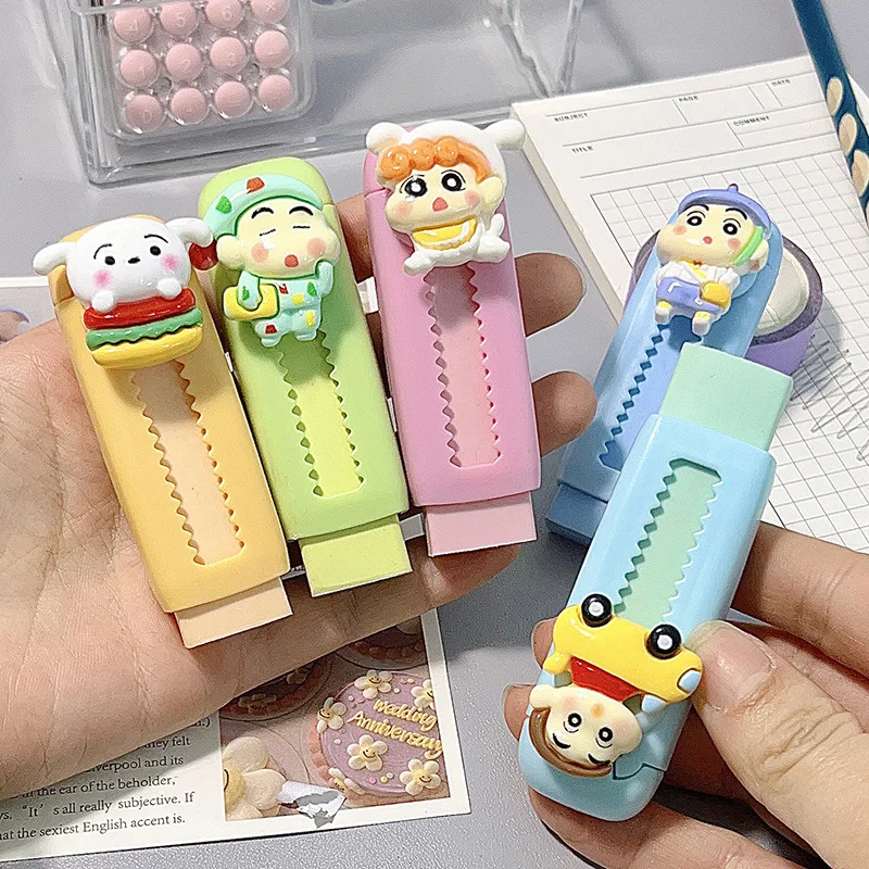 

Crayon Shin chan Cartoon Anime Push pull eraser Student Children's Study Supplies Cute Cartoon Stationery Creative Eraser Gifts