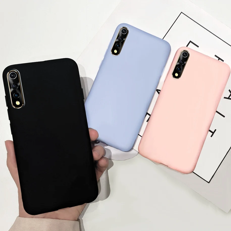 Liquid Silicone Case For Vivo V17 Neo Cover For Vivo S1 2019 1907 V1913A Soft TPU Slim Phone Cases For Vivo Y7s Z5 VivoS1 Bumper