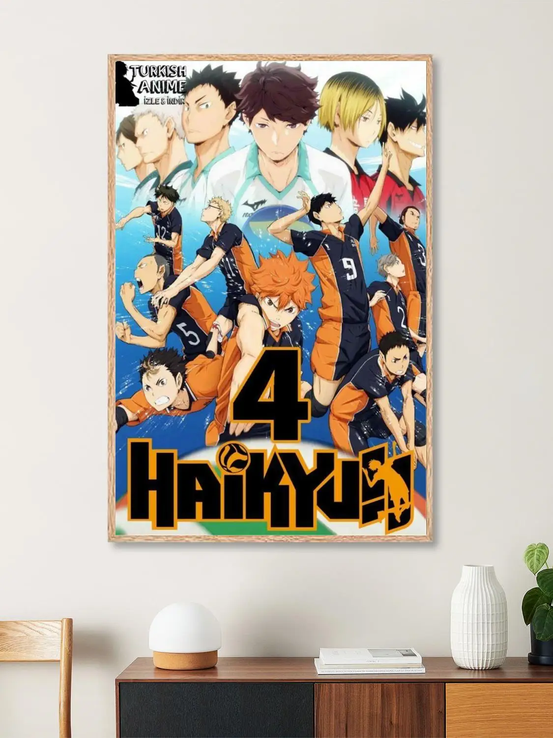 Haikyuu Karasuno Equipo de voleibol de escuela secundaria Shoyo Póster artístico en lienzo y arte de pared, familia moderna, decoración de dormitorio, carteles