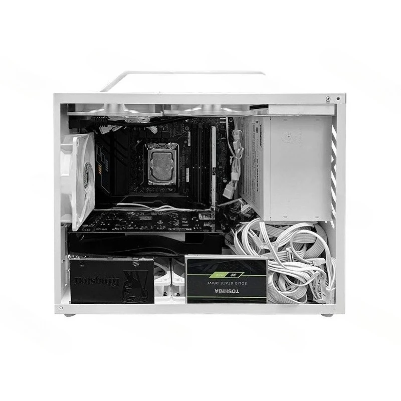 

Шасси MATX, белая материнская плата MATX, блок питания SFX, настольный мини-компьютер ITX, пустая коробка, корпус Qiaomei M3