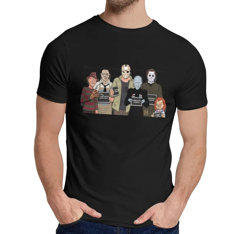 O-neck Stephen King Horror Tee Usual Suspects Serial Killers Horror Movie T Shirt New Arrival Unisex Soft Homme T Shirt