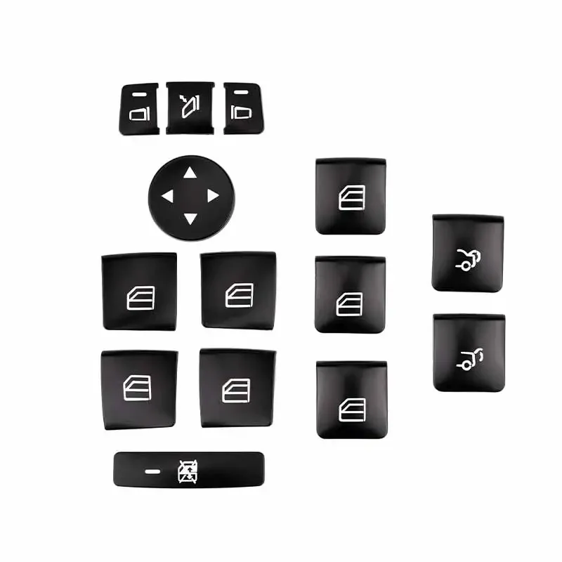 Car Steering Wheel Button Door Unlock Memory Button Window Lift Button Sticker Fit For Mercedes Benz C E Class W204 W212