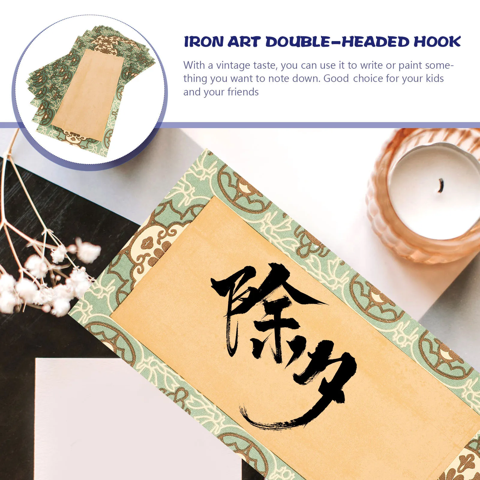 

40 Sheets Vintage Xuan Paper Calligraphy Painting Professional Rice Paper Blank Hanging Art Decor Home Office Storage Box Multi