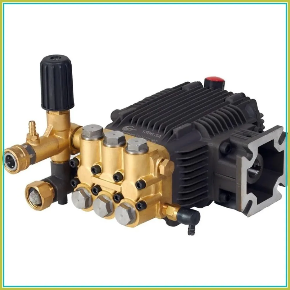 

3000 PSI @ 3.1 GPM Pressure Washer Pump, Triplex Horizontal Replacement with External Unloader, 3/4" Shaft