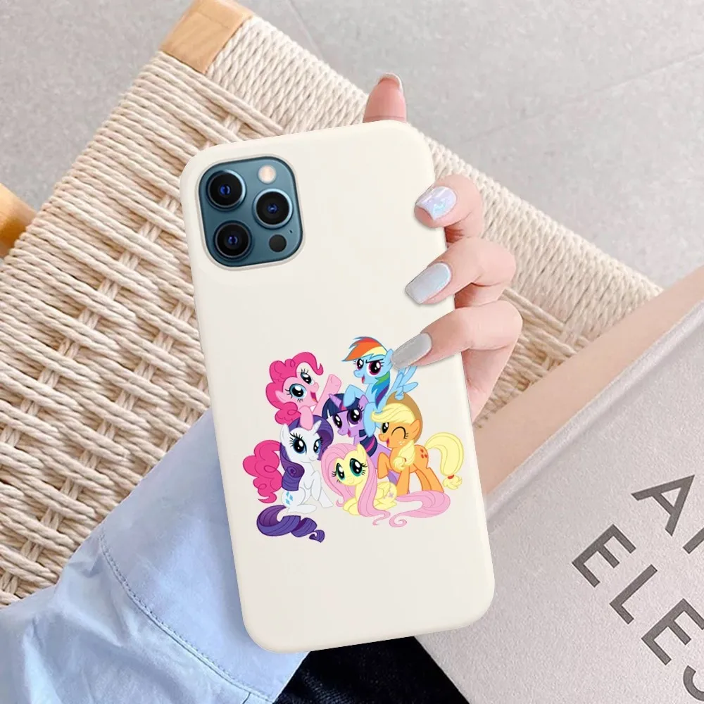 My P-Ponys L-Little Phone Case Soft Solid Color For iphone 14 11 12 13 mini pro max 7 8 plus 6 6s x xs max xr