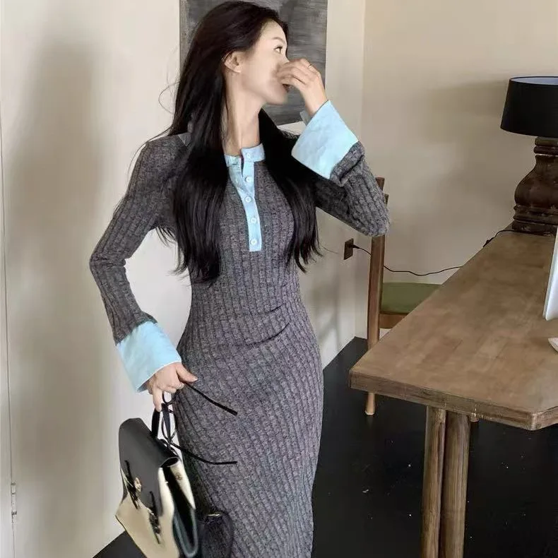 ชุดเดรสผู้หญิง ดีไซน์หรูหรา สำหรับผู้หญิง ปี 2025 ฤดูหนาว ผ้ากำมะหยี่ แต่งระบายจีบ จับจีบเป็นชั้นๆ ทรงสวิง ดีไซน์ศิลปะ ทันสมัย วินเทจ สไตล์สาวออฟฟิศ