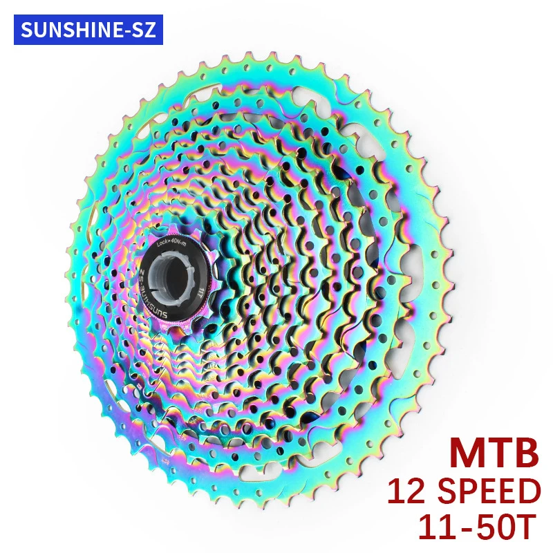 

SUNSHINE Rainbow Bike Bicycle Freewheel 11/12 Speed Mountain Bike XT Cassette HG Freehub Body