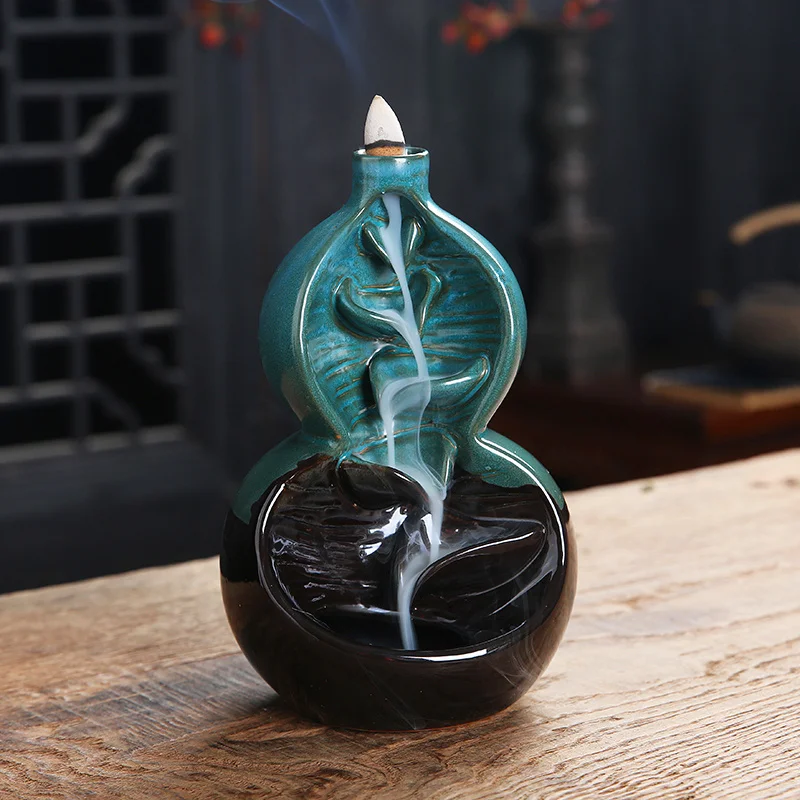 

Chinese Backflow Incense Burner Ceramic Creative Handmade Sandalwood Zen Incense Burner Church Encensoir Home Decoration