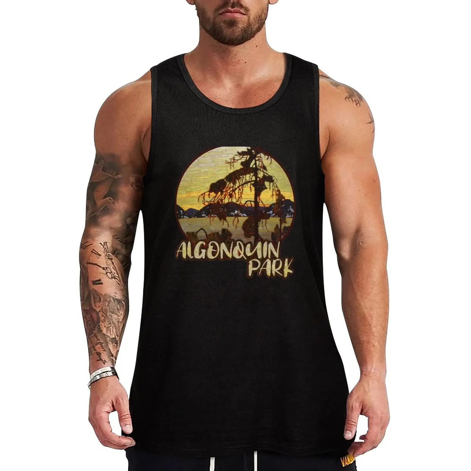 

Algonquin Park Canada Tank Top gym accessories man mens clothing sleeveless gym shirt man fitness gym clothing