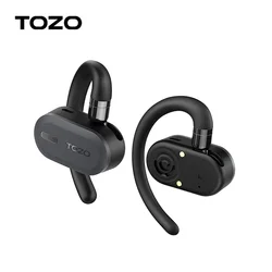TOZO OpenBuds Open Ear Hooks Deep Bass Wireless Headphones Bluetooth 5.3 Earphones Earbuds Crystal-Clear Calls for Driving Sport
