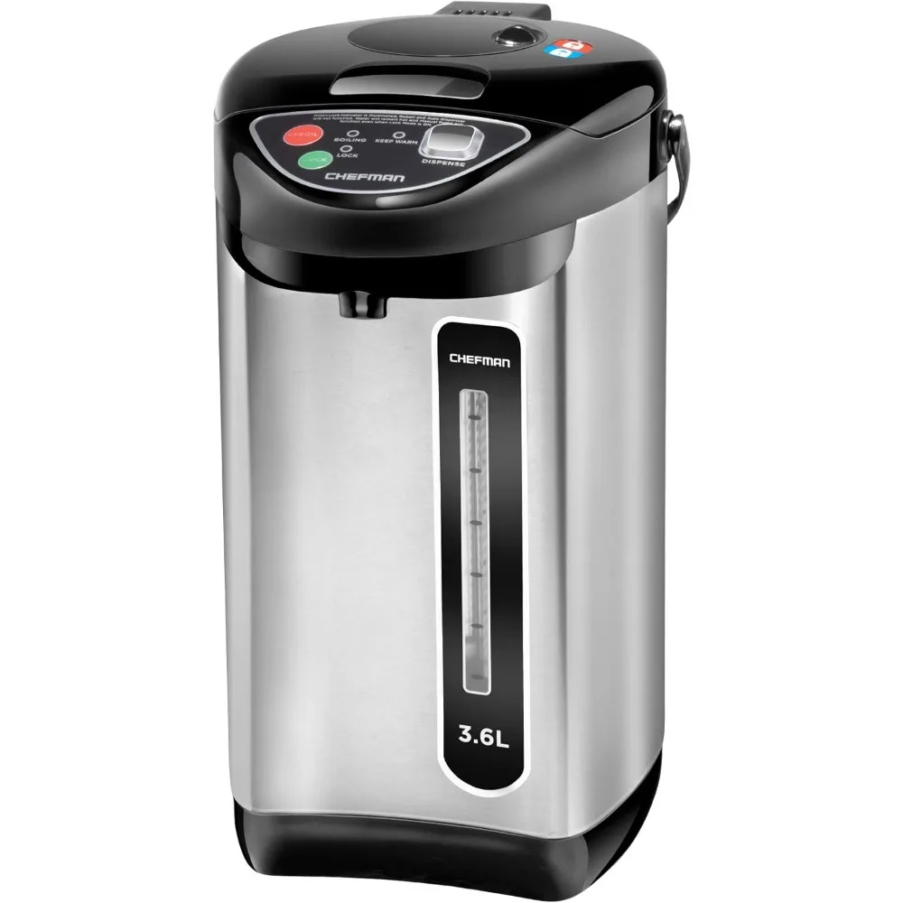 

Электрическая урна Chefman с горячей водой с автоматическими и ручными кнопками дозирования, предохранительным замком, мгновенным нагревом для кофе и чая, автоматическим отключением