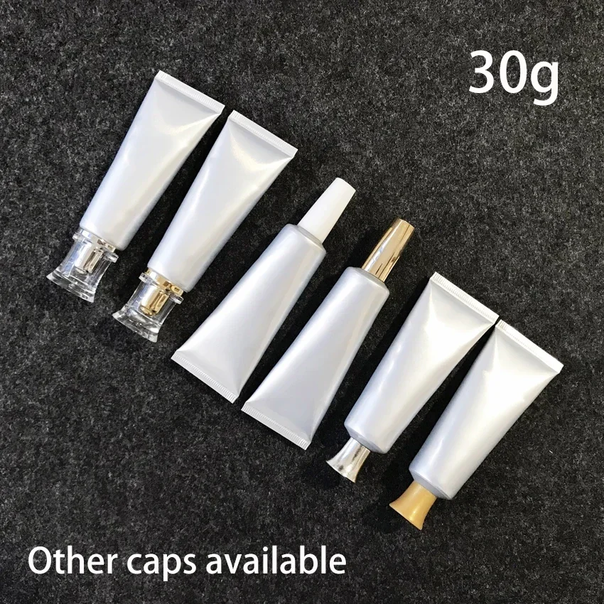 

30 мл серебряный алюминиевый пластиковый тюбик для выдавливания, пустая мягкая бутылка, 30 г крем для ухода за кожей, тональный крем для рук, многоразовый контейнер