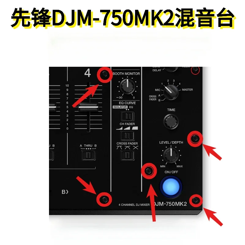 Pioneer DJM Mixer 250MK2 450, S9, S7, S11, 750MK2, 900NXS2, V10, V10LF Dedicated Screws Black and White