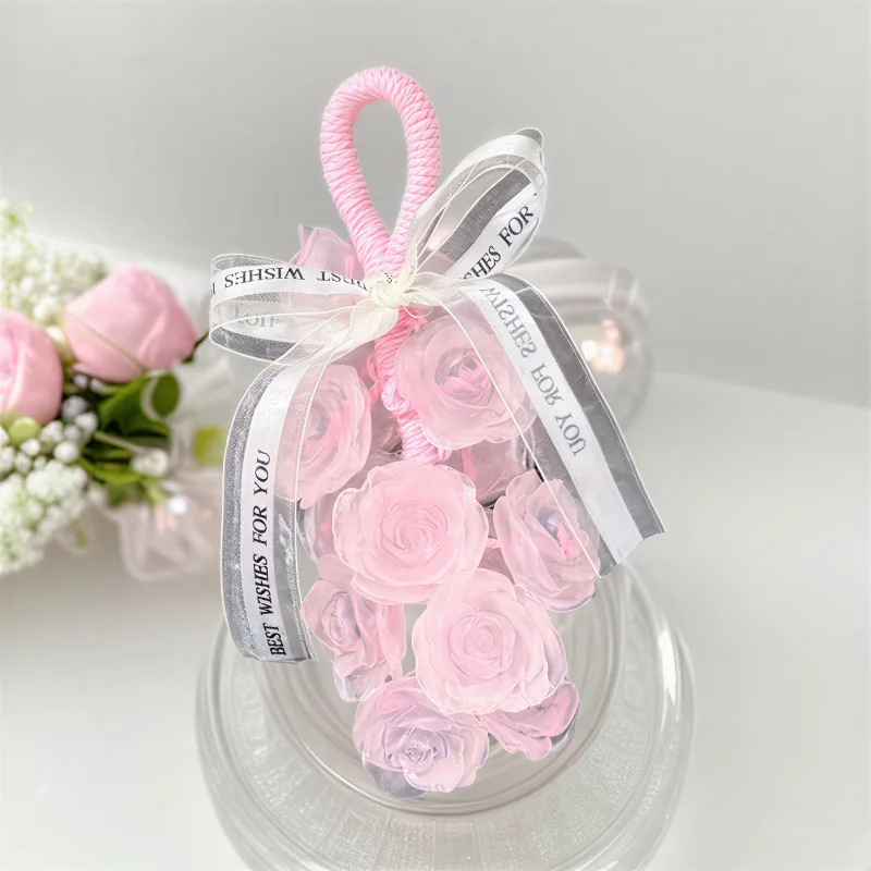 

Creative Rose Gift Box Scented Soap Portable Crystal Rose Bath Cleansing Soap Hanging Handmade Soap Bar Wedding Favor