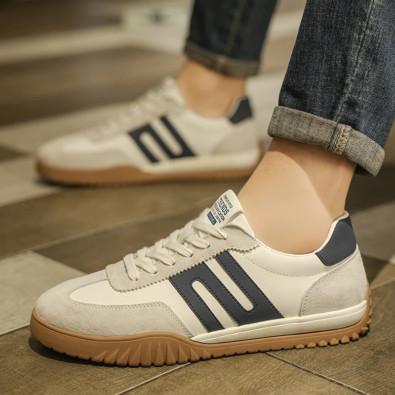 

Уличная обувь, мужские кроссовки на плоской подошве, мужские кроссовки высокого качества, кожаные Tenis Masculino, модная удобная повседневная простая противоскользящая обувь
