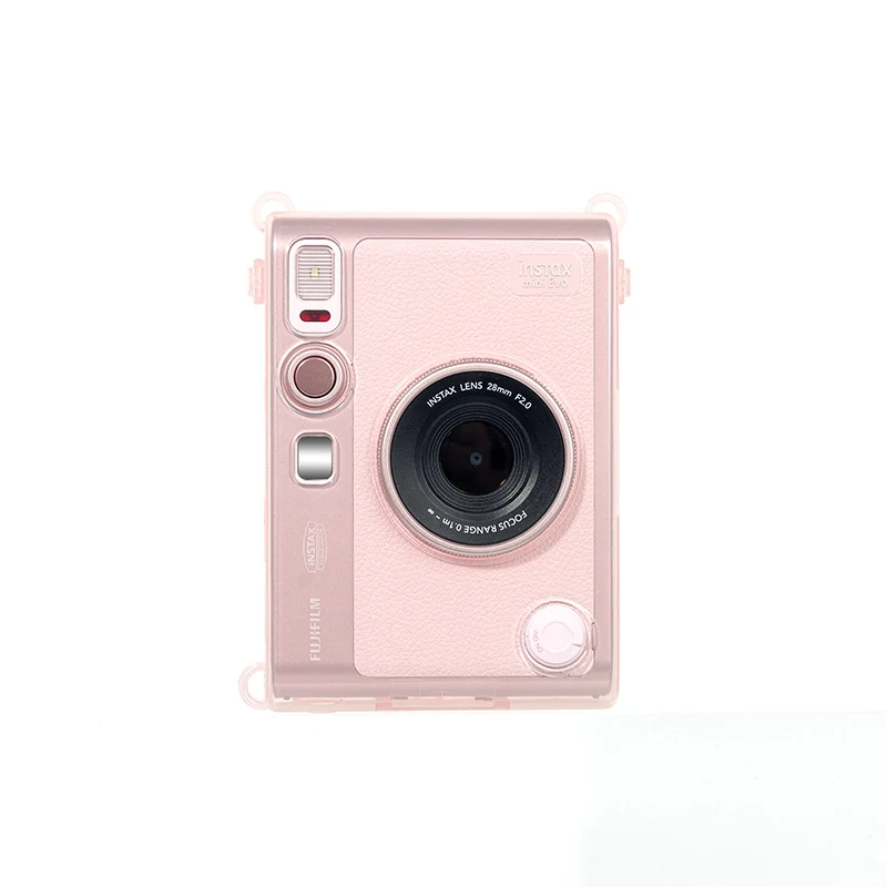 Custodia Rigida Trasparente Per Fujifilm Instax Mini EVO, Con Tracolla Regolabile