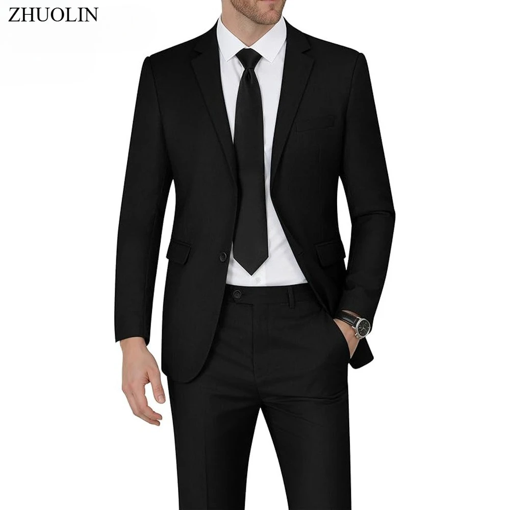 Herrenanzüge-Sets, 2-teilig, Jacken, Hosen, hohe Qualität, für Hochzeit, elegante Weste, Stretch-Blazer, maßgeschneidert, formell, komplettes Kostüm 2025