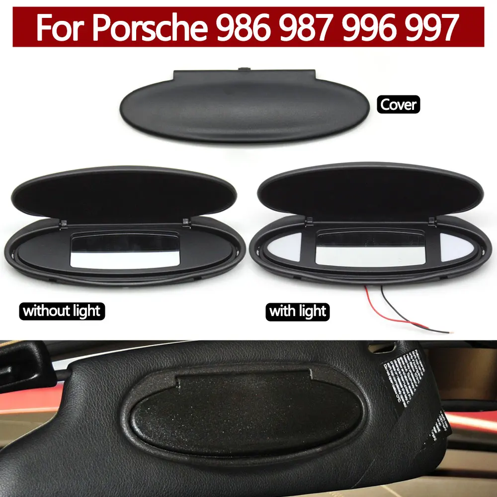 Car Interior Makeup Sun Visor Vanity Mirror Cover or Assembly For Porsche Boxster Cayman 986 987 CARRELA TARGA GT2 GT3 996 997