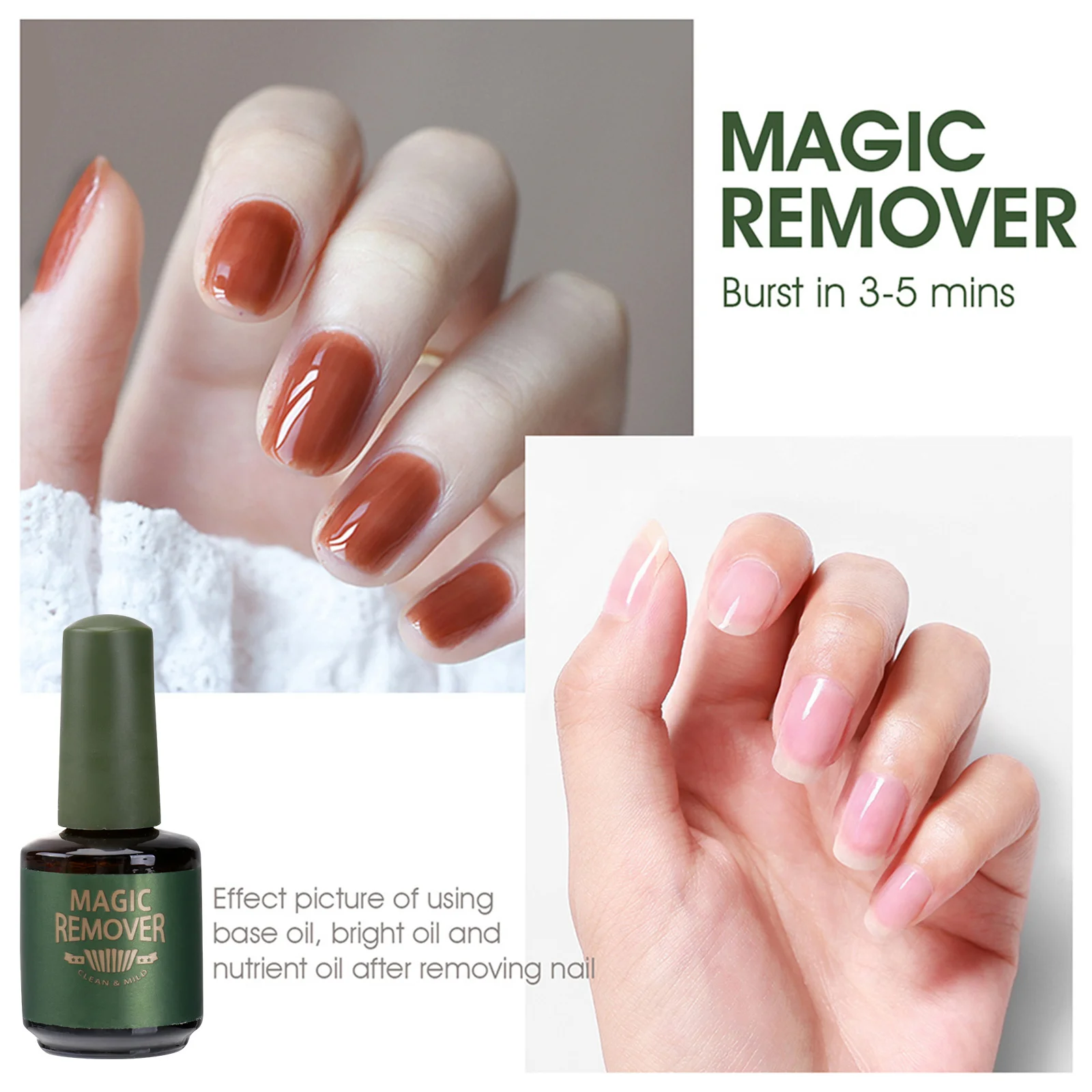 

Soak Off Gel Polish Remover Nail Gel Remover Easy Burst Surface Safe No Grinding Perfect Home Salon