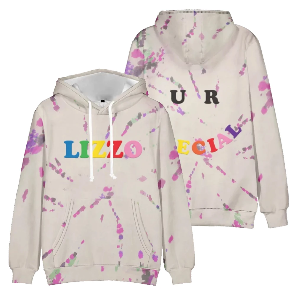 

Lizzo U R Special Tie Dye Hoodie Long Sleeve Streetwear Women Men Hooded Sweatshirt 2023 World Tour Fashion Clothes