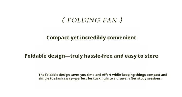 2026 New Desktop Fan USB Charging Model, Long Endurance Foldable Mini Retractable Fan, Dormitory Portable Desktop Electric Fan