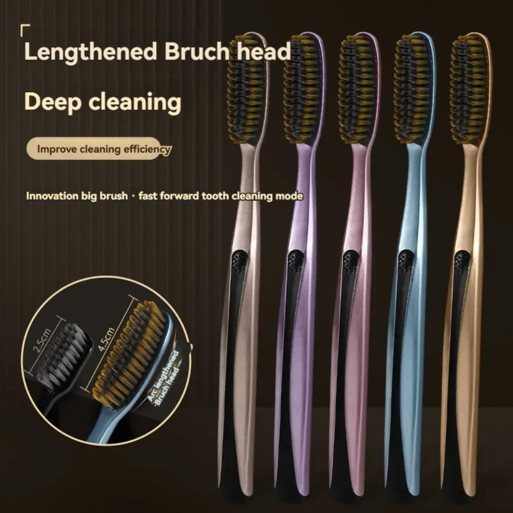 5PCS Coating Cleaning Huge Head Toothbrush Large Long Head Whitening Teeth Large Head Toothbrush Oral Care