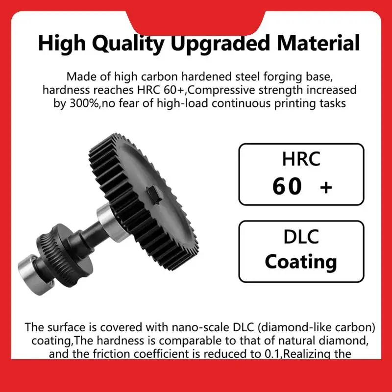 2PCS Combo Gear For Creality K2 Plus CFS 5-Way Driven Wheel Wear Resistant Nano Coating Hardened Steel 3D Printer Parts