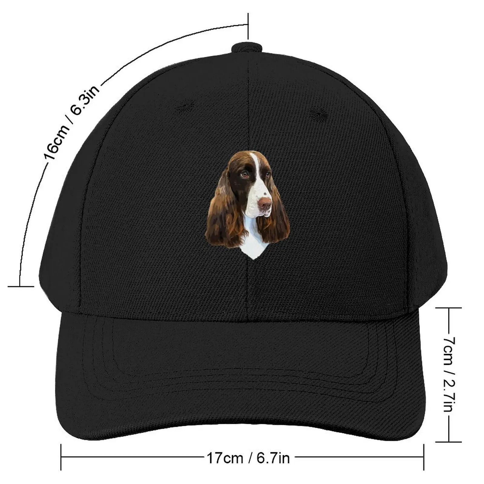 Springer Spaniel Liver and White Baseball Cap Hip Hop Designer Hat derby hat Mens Hats Women's