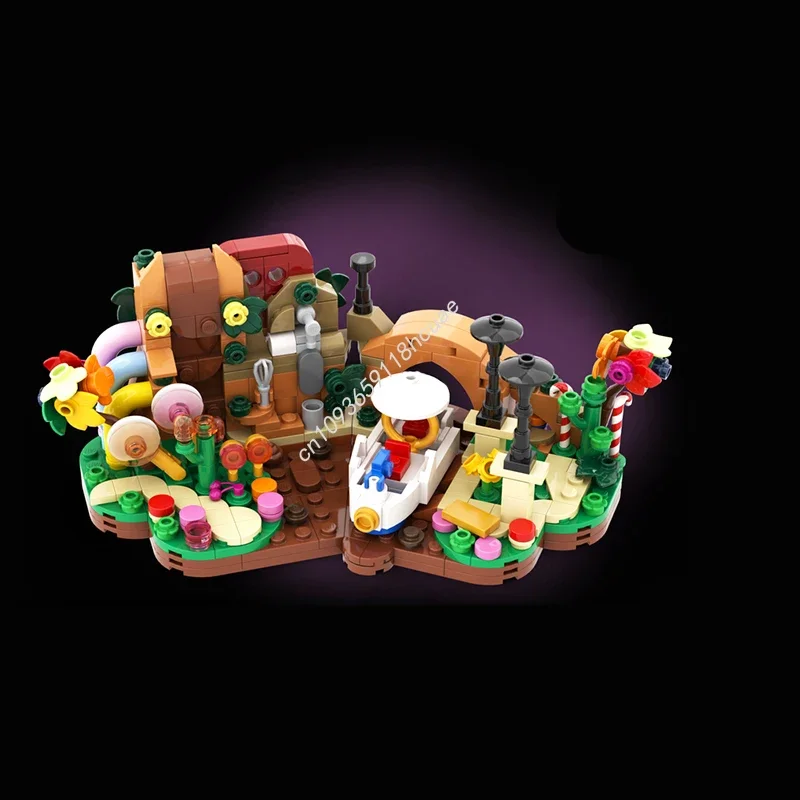 390 pièces MOC Mini Willy Wonkas chocolat usine Nan modèle blocs de construction anniversaire enfants éducation artisanat jouets cadeaux de noël