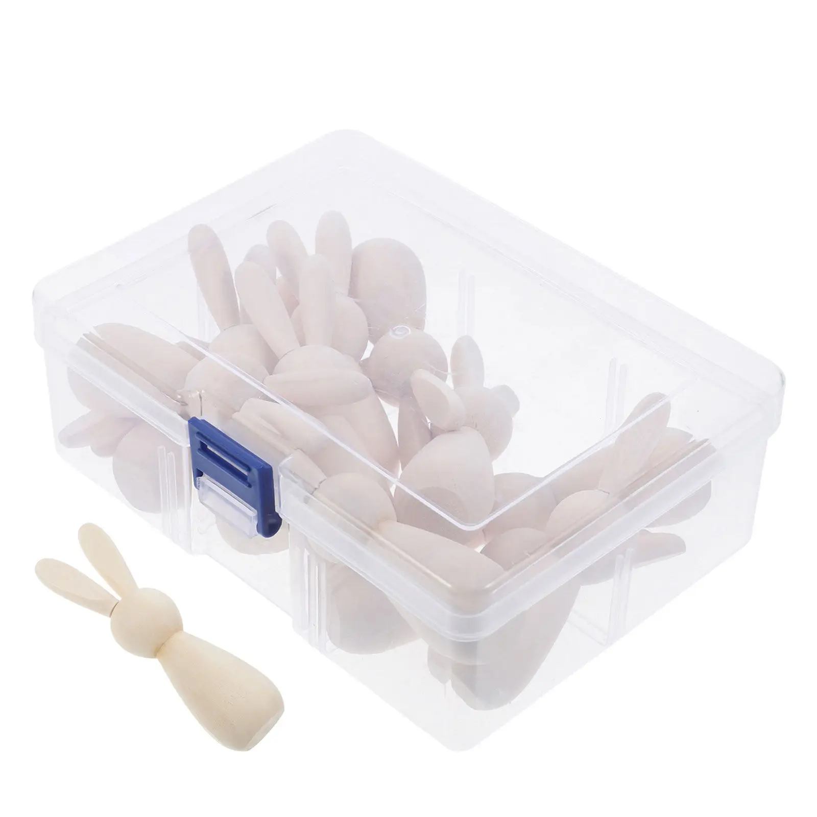 

20 шт. неокрашенных деревянных фигурок кроликов, заготовки для скульптур, натуральные заготовки для росписи, декор для Пасхи, сделай сам