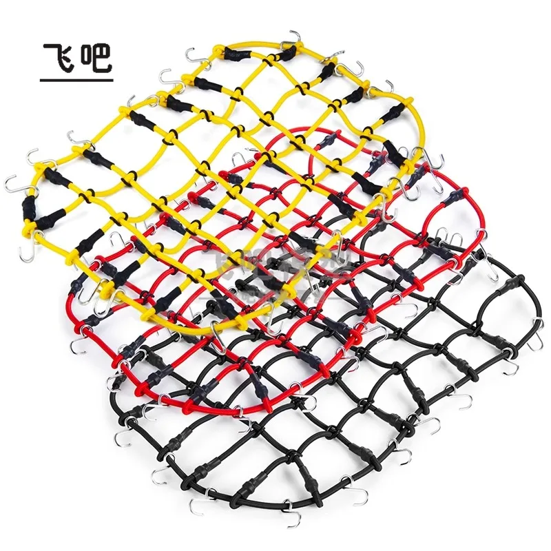 ตาข่ายกระเป๋ายืดหยุ่นหลังคาสำหรับ1/10 1/8รถตีนตะขาบ RC SCX10แกนรถจี๊ปเชฟโรเลต G63เชอโรกีอุปกรณ์เสริม DIY