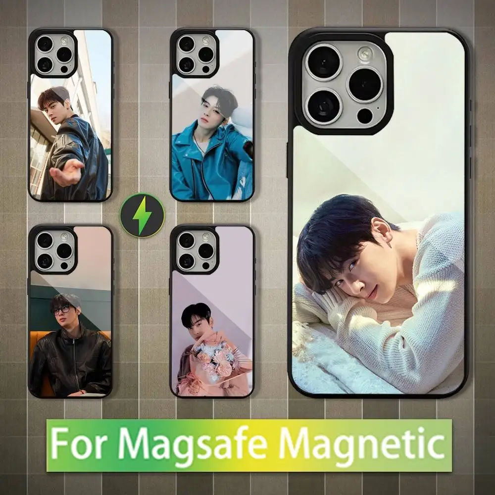 

Hot C-Cha E-Eun W-Woo Actor Phone Case For iPhone 16,15,14,13,12,11,Pro,Max,Plus,Mini,Magsafe,Magnetic Wireless Charging Case